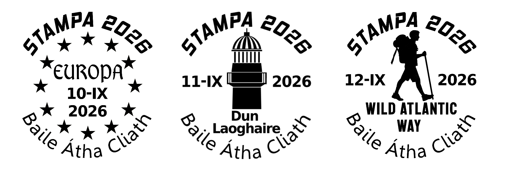 Stampa souvenir cancels proposals 10th 11th 12th sept (1) 10-11-12 September 2026